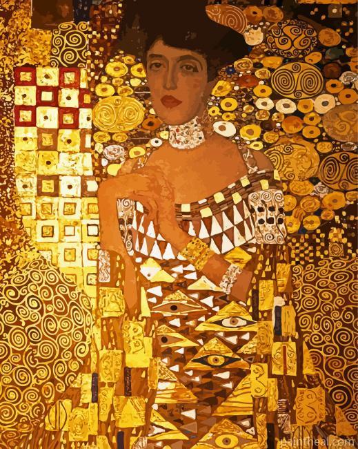 Lady In Gold Painting By Numbers Kits