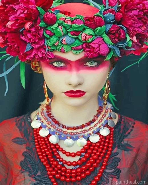 Queen Of Red Wreath Chaplet Painting By Numbers Kits