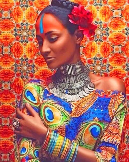 North African Woman Painting By Numbers Kits