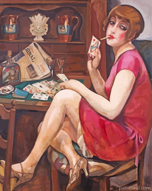Woman Smoking Gerda Wegener Painting By Numbers Kits