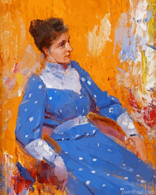 Lady In Blue Tom Roberts Painting By Numbers Kits