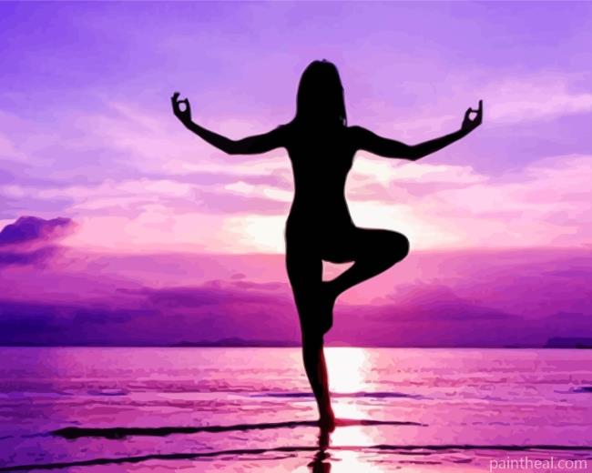 Yoga By Sea Painting By Numbers Kits