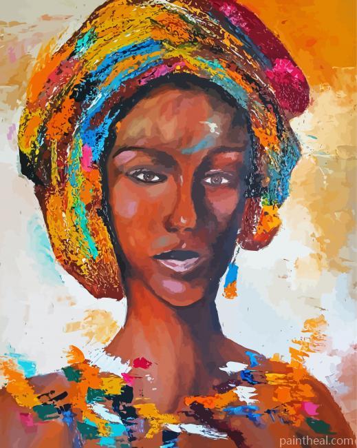 Afrikaanse Vrouw Painting By Numbers Kits
