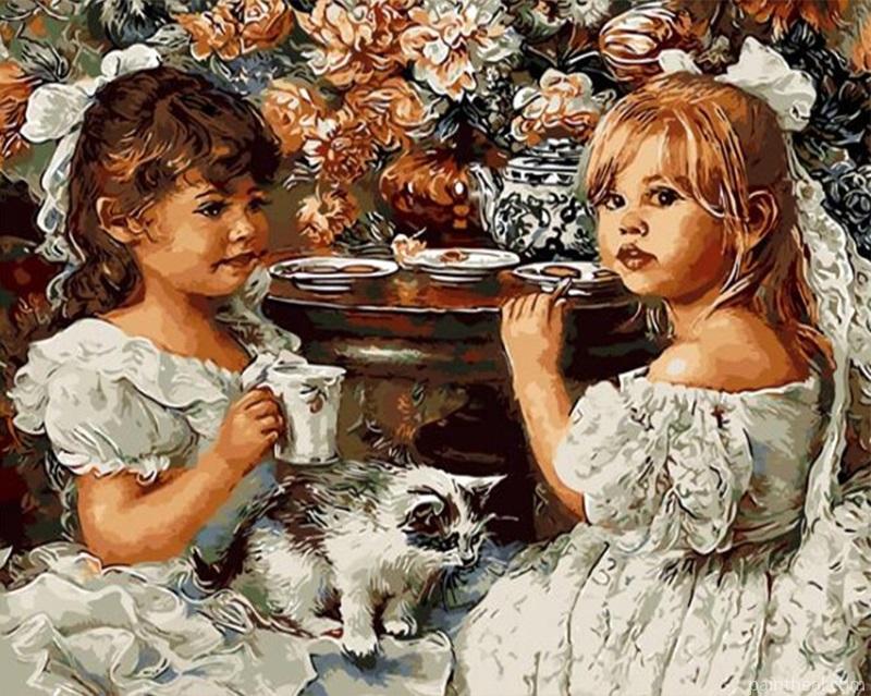 Girls Figure Modern DIY Painting By Numbers Kits
