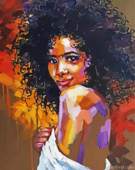Afro Girl Painting By Numbers Kits