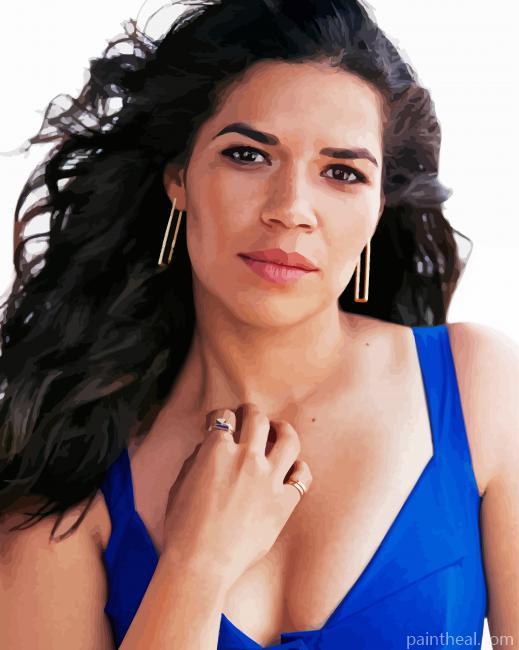The Beautiful Actress America Ferrera Painting By Numbers Kits