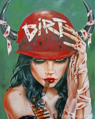 Rebel Girl Painting By Numbers Kits