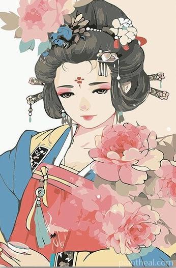 Korean Princess People Painting By Numbers Kits