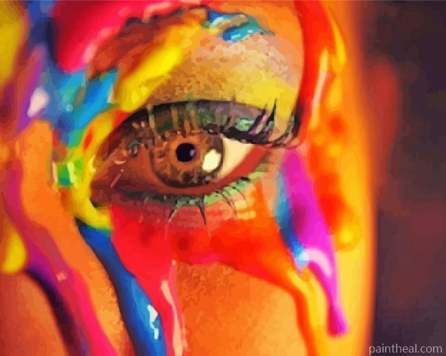 Colorful Lady Eyes Painting By Numbers Kits