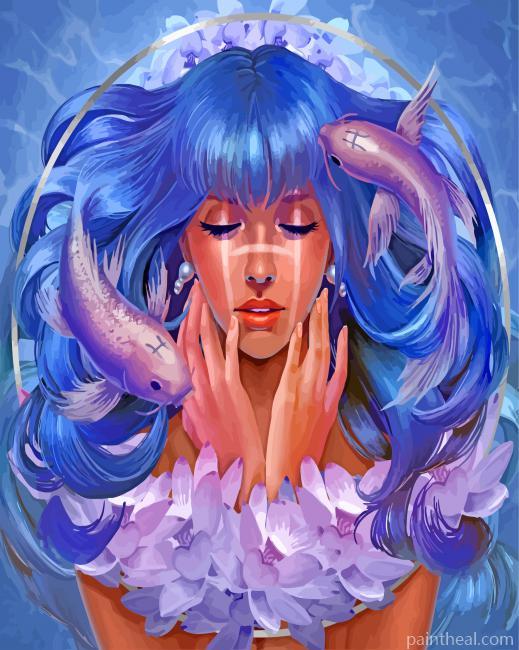 Pisces Girl Painting By Numbers Kits