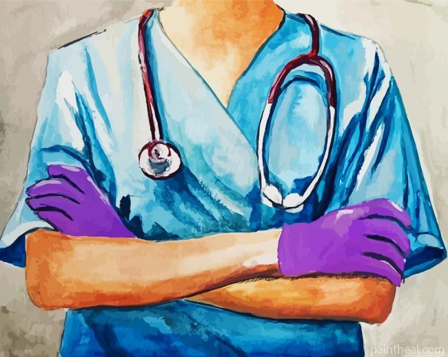 Female Doctor Painting By Numbers Kits
