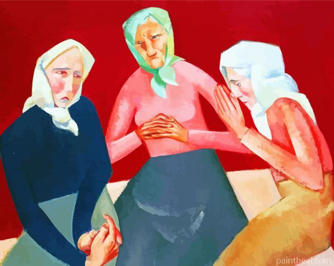 Three Old Ladies Painting By Numbers Kits