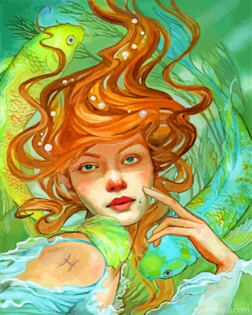 Gorgeous Pisces Lady Painting By Numbers Kits