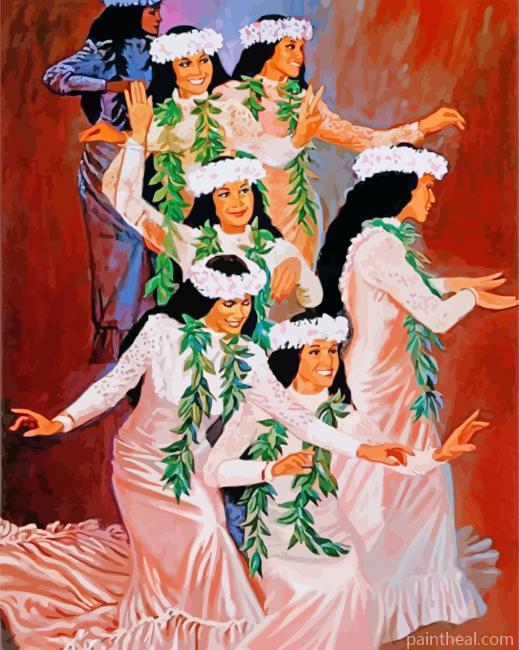Hawaiian Ladies Painting By Numbers Kits