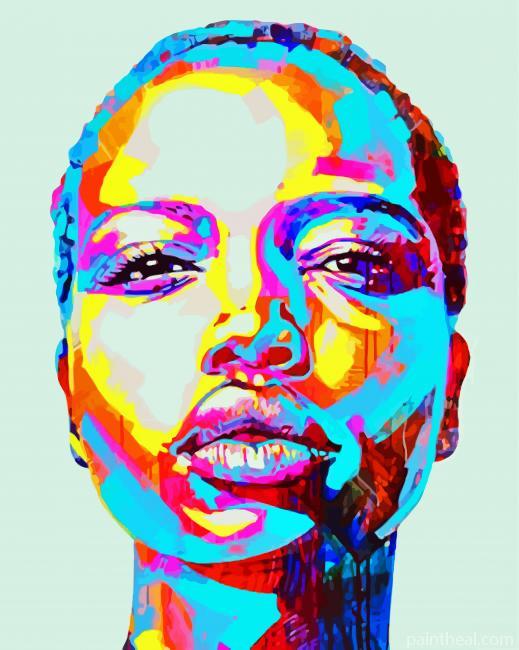 African Girl Pop Art Painting By Numbers Kits