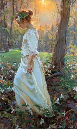 Women in Forest Painting By Numbers Kits