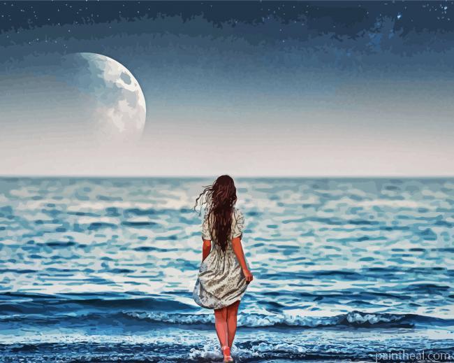 Artistic Sea Girl Painting By Numbers Kits