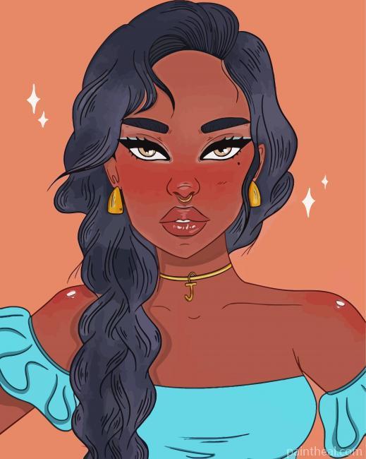 Black Princess Art Painting By Numbers Kits