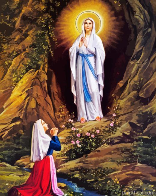 Our Lady Of Lourdes Painting By Numbers Kits