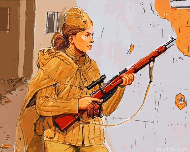 Sniper Soldier Woman Painting By Numbers Kits