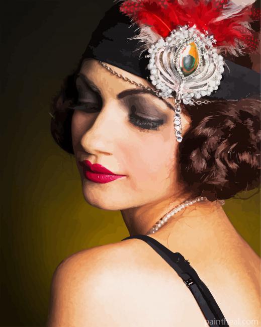Aesthetic Stylish Deco Lady Painting By Numbers Kits