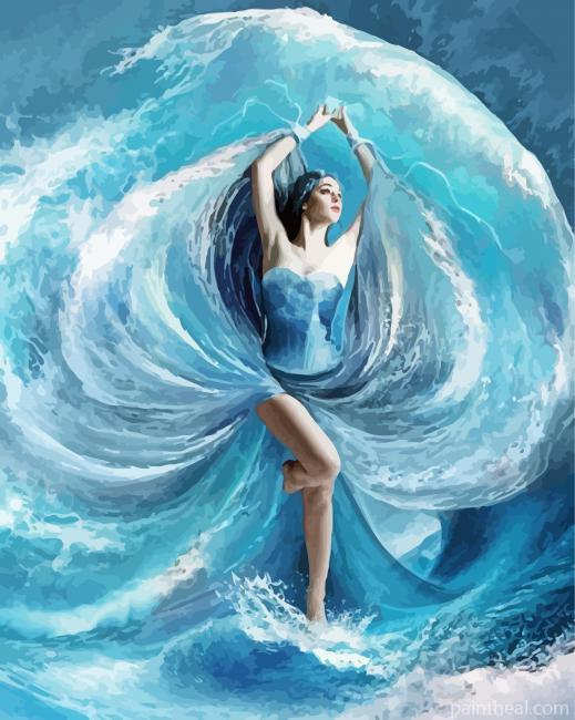 Wave Woman Painting By Numbers Kits