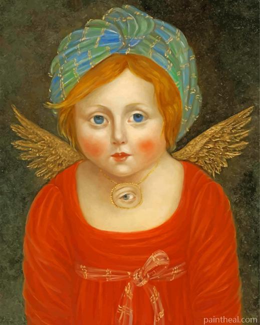 Angel Primitive Woman Painting By Numbers Kits