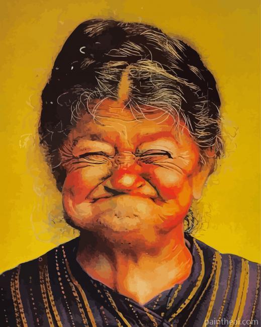 Laughing Old Lady Painting By Numbers Kits