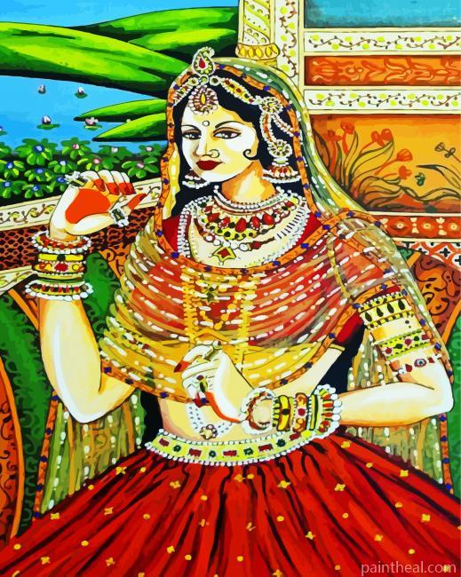Indian Princess Painting By Numbers Kits