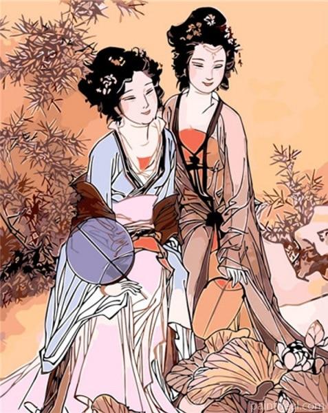 Ancient Chinese Women Painting By Numbers Kits