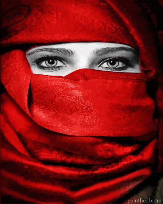 Aesthetic Arabic Lady Painting By Numbers Kits