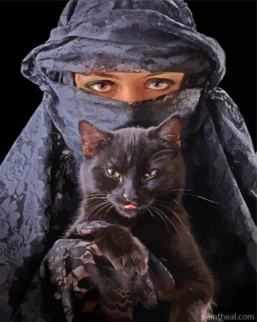 Arabic Woman Painting By Numbers Kits