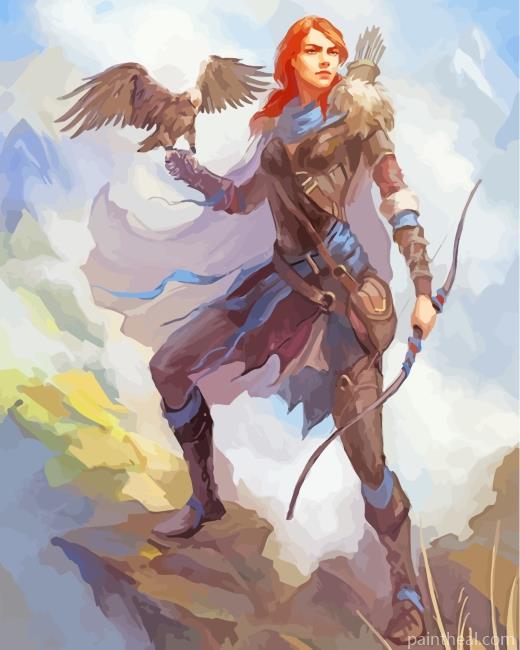 Female Hunter Painting By Numbers Kits