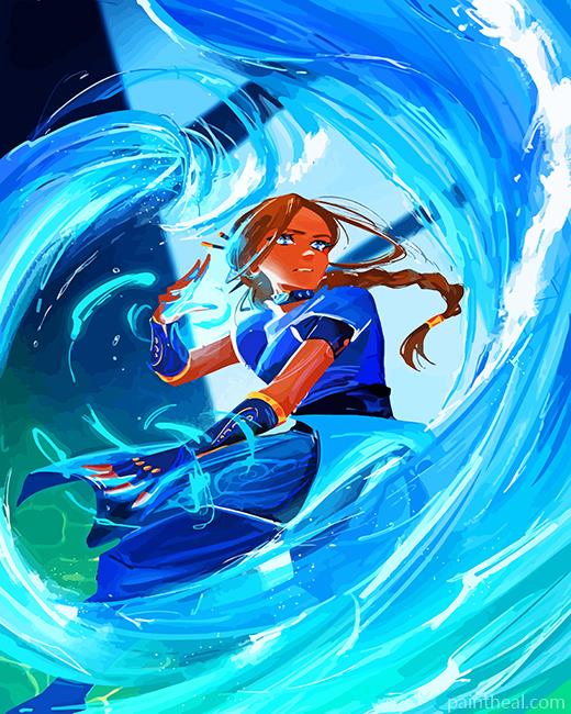 Powerful Katara Painting By Numbers Kits