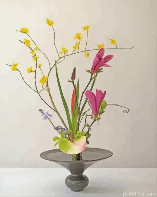 Cool Ikebana Painting By Numbers Kits