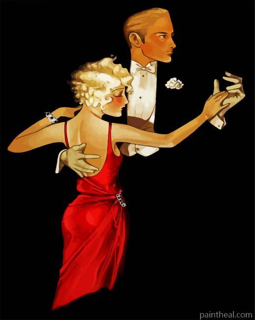 Deco Couple Dancing Painting By Numbers Kits
