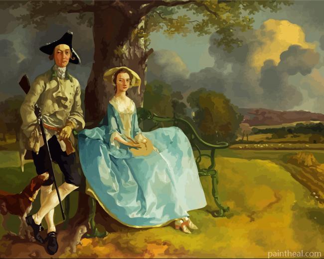 Mr And Mrs Andrews Rococo Art Painting By Numbers Kits