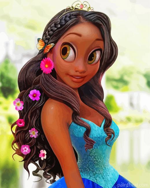 Cute Black Princess Painting By Numbers Kits