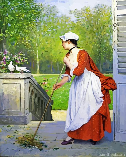 Woman Working Painting By Numbers Kits