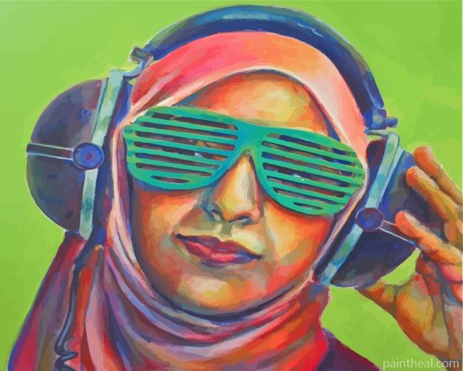 Stylish Arabian Girl Painting By Numbers Kits