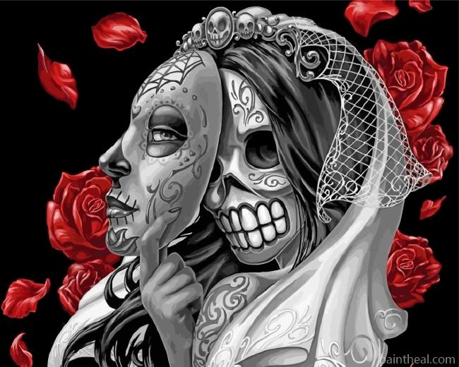Sugar Skull Bride Painting By Numbers Kits