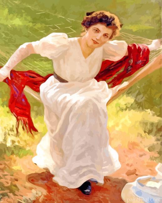 Aesthetic Woman In Hammock Painting By Numbers Kits
