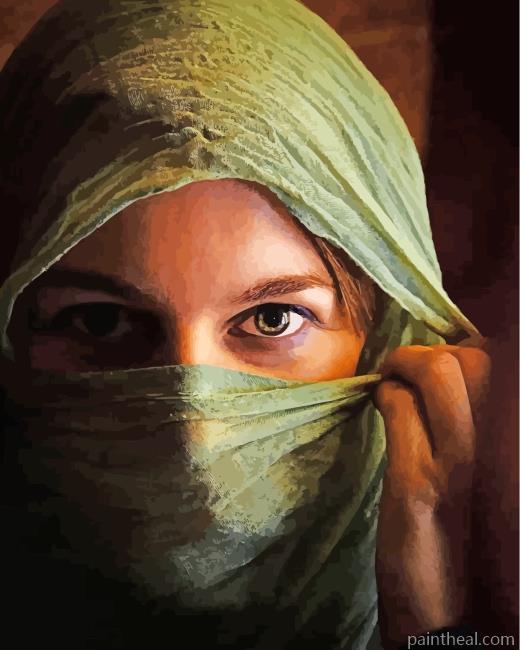 Arabian Girl Eye Painting By Numbers Kits