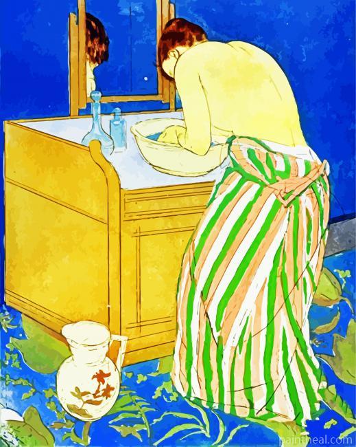 Woman Bathing Mary Cassat Art Painting By Numbers Kits