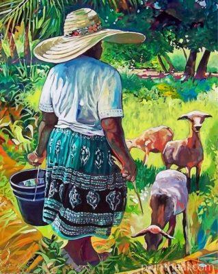 Shepherd Woman Painting By Numbers Kits