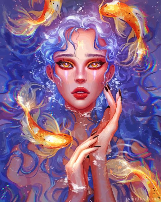 Pisces Woman Painting By Numbers Kits