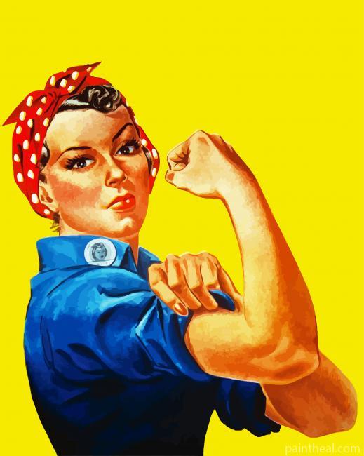 Rosie The Riveter Painting By Numbers Kits