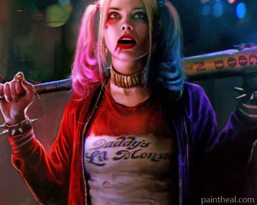 Margot Robbie As Harley Quinn Painting By Numbers Kits