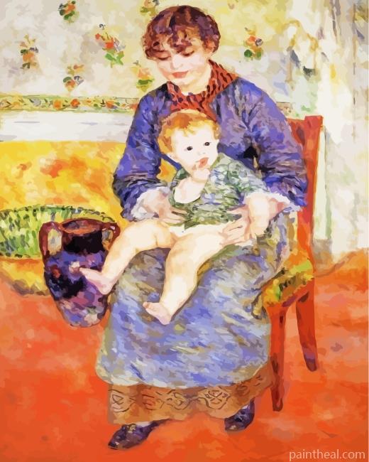 Pierre Auguste Renoir Mother And Child Painting By Numbers Kits