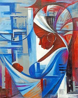 African Mother And Child Painting By Numbers Kits